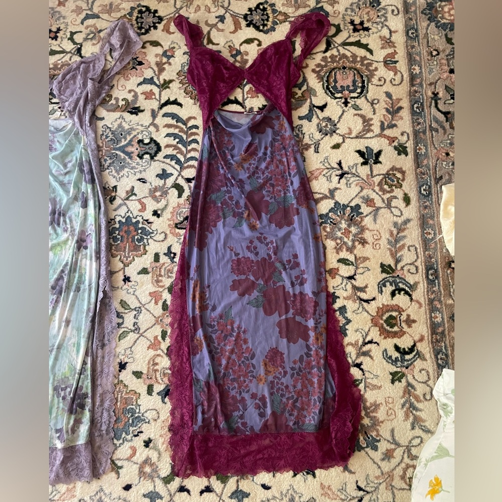 NWOT Suddenly Fine Maxi Slip in ocean combo color